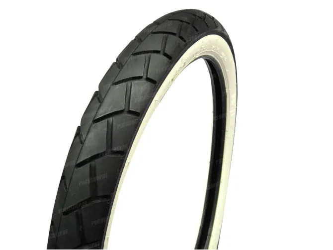 17 inch 2.50x17 Sava / Mitas MC11 tire semi slick white wall main