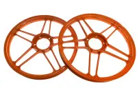 17 inch Grimeca 5 star wheel 17x1.35 Puch Maxi orange KTM style (set)