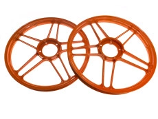 17 inch Grimeca 5 star wheel 17x1.35 Puch Maxi orange KTM style (set)