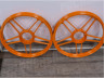 17 inch Grimeca 5 star wheel 17x1.35 Puch Maxi orange KTM style (set) thumb extra