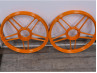 17 inch Grimeca 5 star wheel 17x1.35 Puch Maxi orange KTM style (set) thumb extra