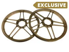 17 inch Grimeca 5 star wheel 17x1.35 Puch Maxi gold BBS style (set)