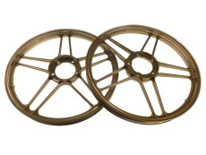 17 inch Grimeca 5 star wheel 17x1.35 Puch Maxi gold BBS style (set)