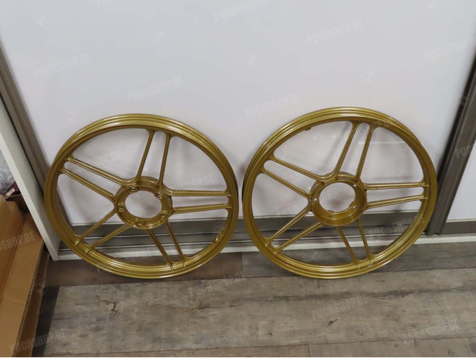 17 inch Grimeca stervelg 17x1.35 Puch Maxi goud BBS (set)