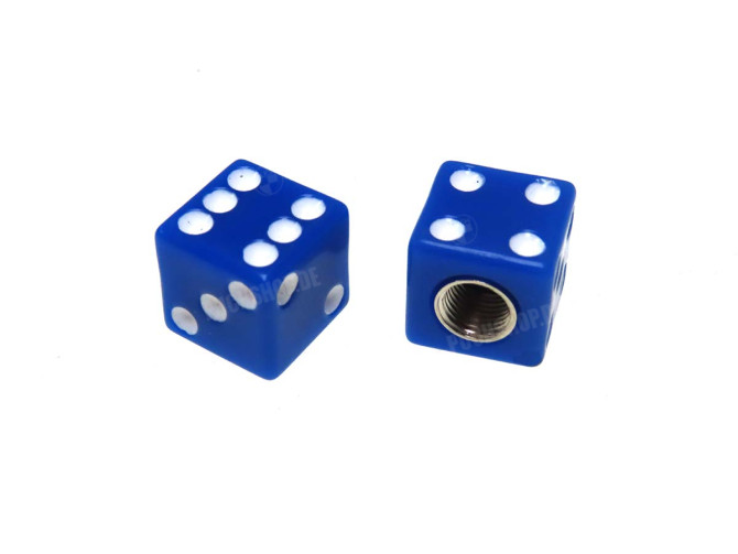 Ventieldoppen set dobbelsteen blauw main