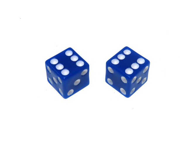 Ventieldoppen set dobbelsteen blauw product