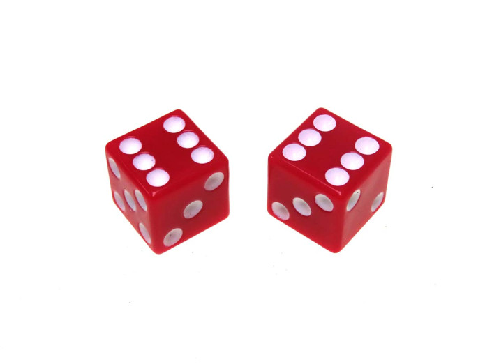 Valve caps set dice red