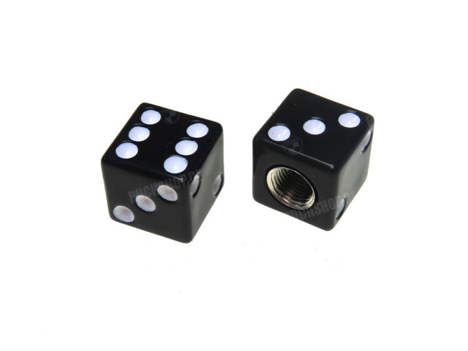 Valve caps set dice black main