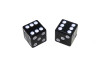 Valve caps set dice black thumb extra