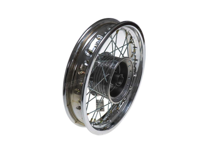 12 inch spoke wheel 12x1.85 chrome Puch DS rear wheel Italcerchio / Radaelli  main