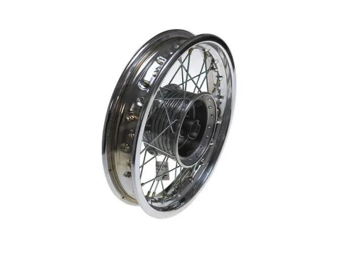 12 inch spoke wheel 12x1.85 chrome Puch DS rear wheel Italcerchio / Radaelli  main