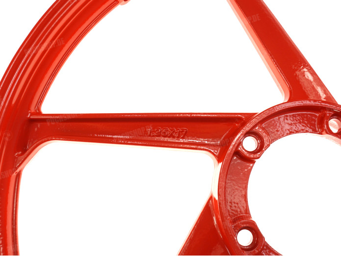 17 inch Fast Arrow Sport-1 stervelg 17x1.35 Puch Maxi / X30 / X50 rood