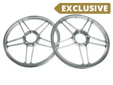 17 inch Grimeca 5 star wheel 17x1.35 Puch Maxi *Exclusive* mirror chrome (set)