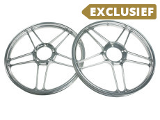 17 inch stervelg 17x1.35 Puch Maxi gepoedercoat *Exclusive* mirror chrome set