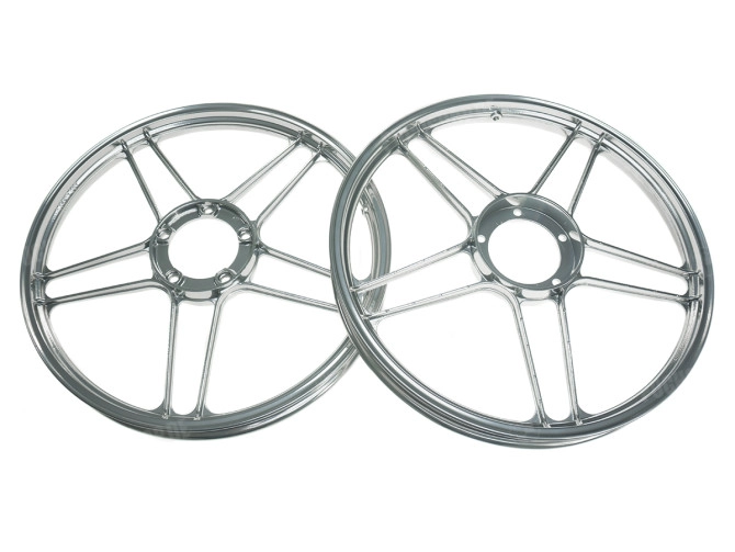 17" Grimeca 5 star wheel 17x1.35 Puch Maxi mirror chrome set main