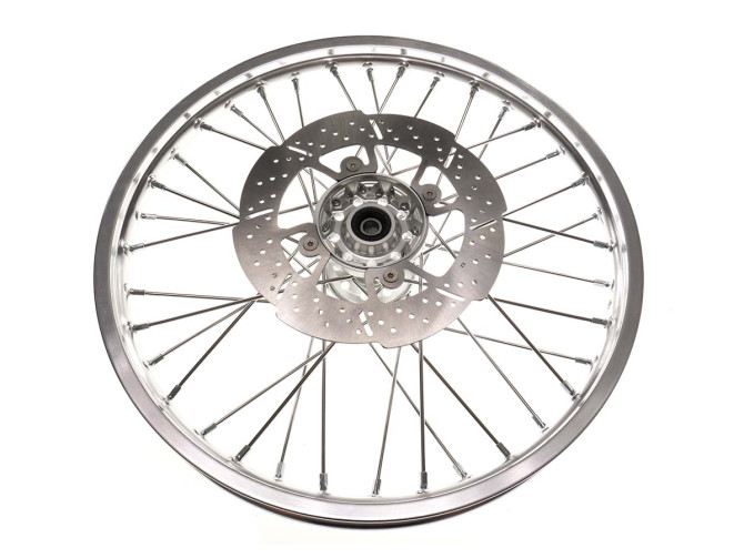 17 inch spoke wheel 17x1.40 aluminium silver front with brake disc (220mm) product