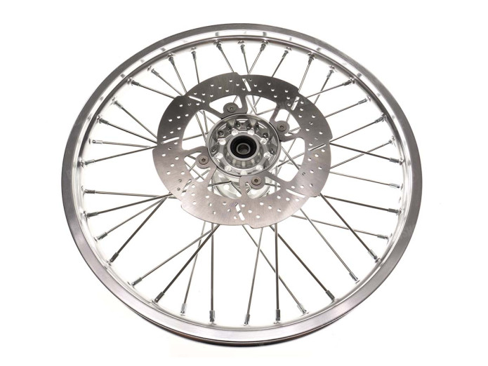 17" spoke wheel 17x1.40 alu silver front brake disc 220mm
