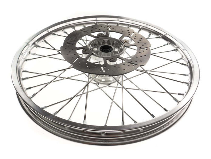 17" spoke wheel 17x1.40 alu silver front brake disc 220mm