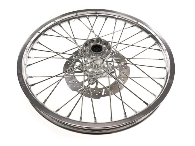 17 inch spoke wheel 17x1.40 aluminium silver front with brake disc (220mm) product