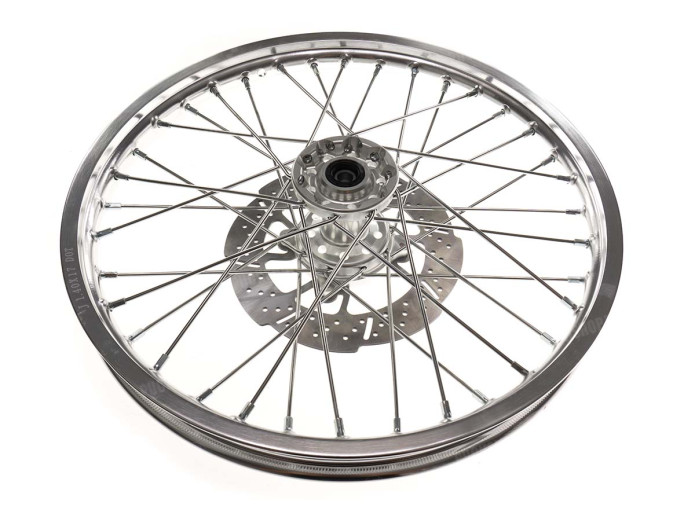 17" spoke wheel 17x1.40 alu silver front brake disc 220mm