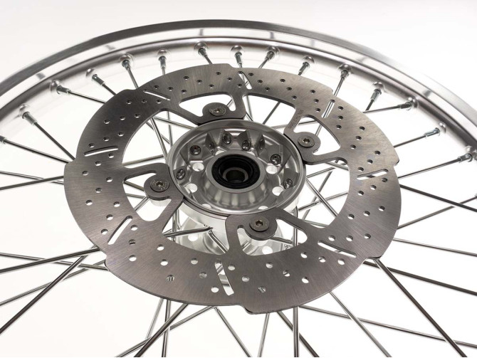 17 Zoll Speichenrad 17x1.40 Aluminium Silber Vorderrad mit Bremsscheibe (220mm) product