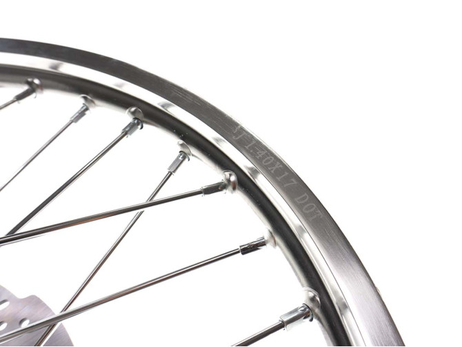 17 inch spoke wheel 17x1.40 aluminium silver front with brake disc (220mm) product