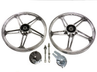 17 inch Bernardi Mozzi style 17x1.60 wheel set chrome