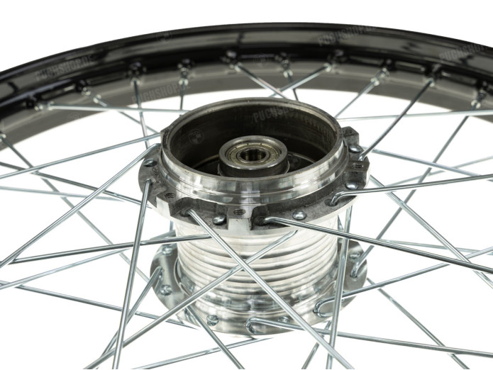 17 inch spoke wheel 17x1.40 black / galvanized set Puch Maxi S / N A-quality