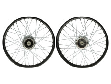 17 inch spoke wheel 17x1.40 black / galvanized set Puch Maxi S / N A-quality