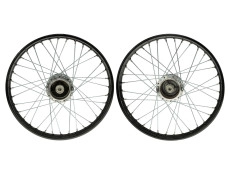 17 inch spoke wheel 17x1.40 black / galvanized set Puch Maxi S / N A-quality