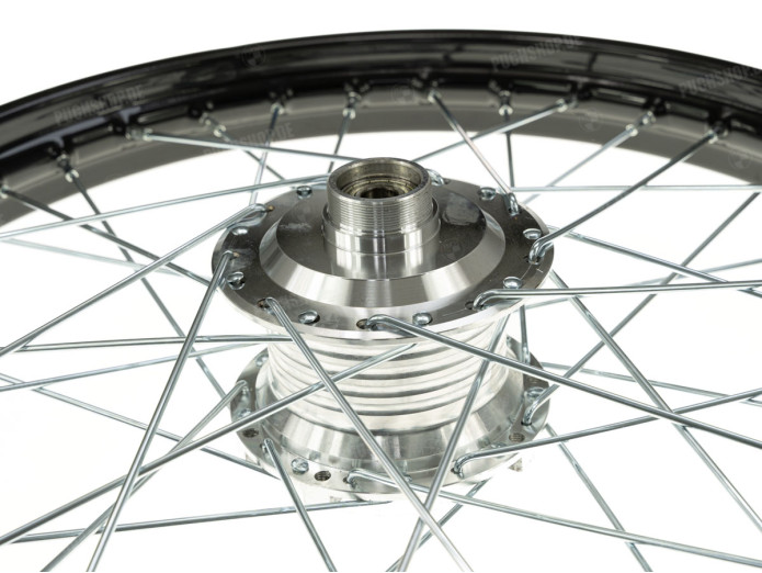 17 inch spoke wheel 17x1.40 black / galvanized set Puch Maxi S / N A-quality