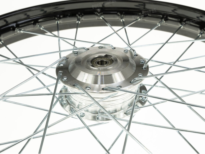 17 inch spoke wheel 17x1.40 black / galvanized set Puch Maxi S / N A-quality