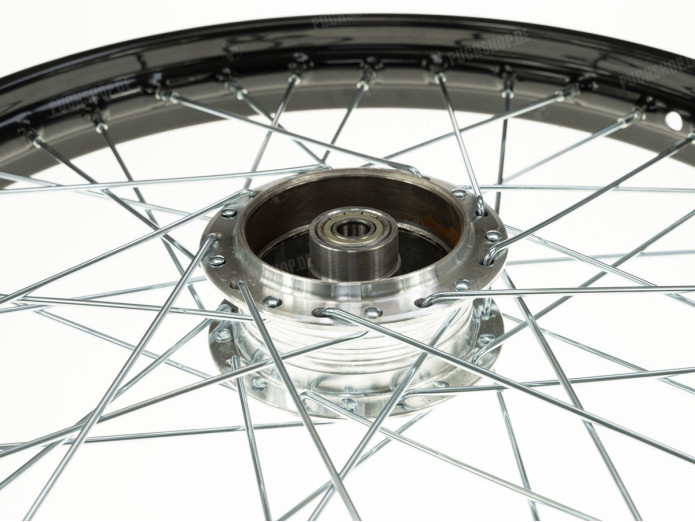 17 inch spoke wheel 17x1.40 black / galvanized set Puch Maxi S / N A-quality