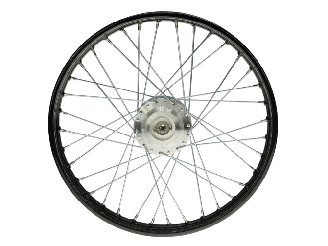 17 inch spoke wheel 17x1.40 black / galvanized set Puch Maxi S / N A-quality product