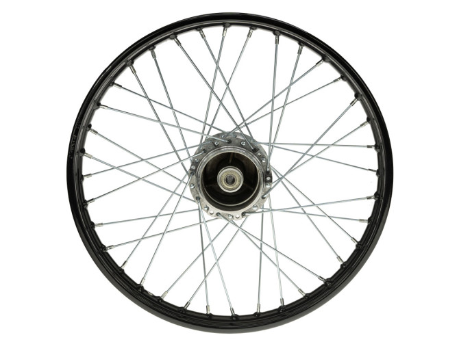 17 inch spoke wheel 17x1.40 black / galvanized set Puch Maxi S / N A-quality product