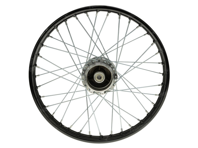 17 inch spoke wheel 17x1.40 black / galvanized set Puch Maxi S / N A-quality