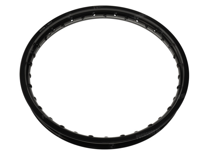 17 inch rim 17x1.40 spoke wheel aluminium Rigida black anodised