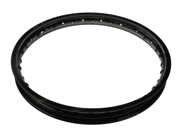 17 inch rim 17x1.40 spoke wheel aluminium Rigida black anodised