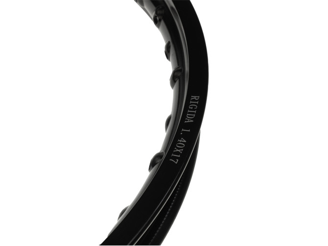 17 inch velg 17x1.40 spaakwiel aluminium Rigida zwart geanodiseerd  product