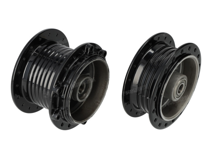 Hub Puch Maxi / X30 front / rear wheel spoke wheel rim gloss black set