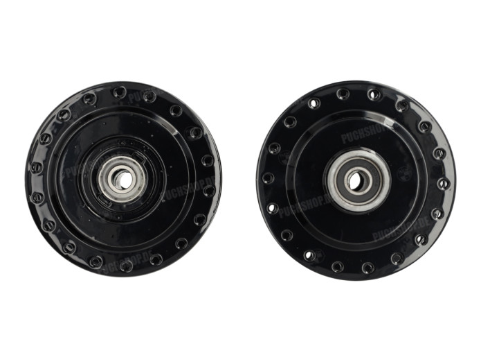 Hub Puch Maxi / X30 front / rear wheel spoke wheel rim gloss black set