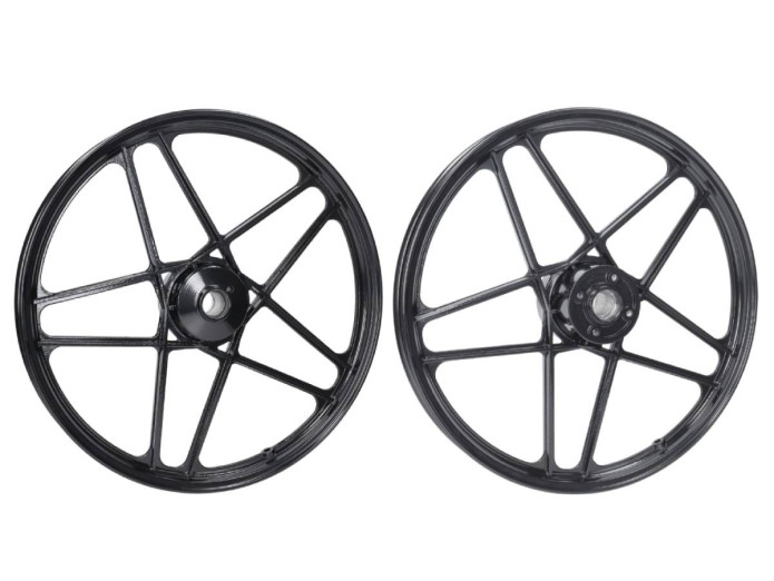 17 inch Grimeca 5 star wheel 17x1.35 hercules Prima gloss black