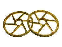 17 inch Grimeca 5 star wheel 17x1.35 Puch Maxi *Exclusive* candy gold (set)