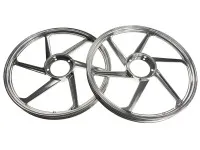 17 inch Grimeca 5 star wheel 17x1.35 Puch Maxi *Exclusive* mirror chrome (set)