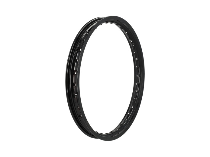 17 inch velg 17x1.40 spaakwiel aluminium Rigida glans zwart universeel