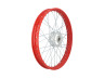 17 inch spaakwiel 17x1.40 vuurrood / verzinkt set Puch Maxi S / N A-kwaliteit