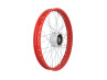 17 inch spaakwiel 17x1.40 vuurrood / verzinkt set Puch Maxi S / N A-kwaliteit