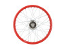 17 inch spaakwiel 17x1.40 vuurrood / verzinkt set Puch Maxi S / N A-kwaliteit