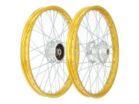 17 inch spaakwiel 17x1.20 aluminium Rigida set goud Puch Maxi S / N
