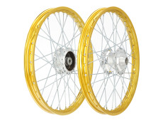 17 inch spoke wheel 17x1.20 Rigida aluminium set gold Puch Maxi S / N